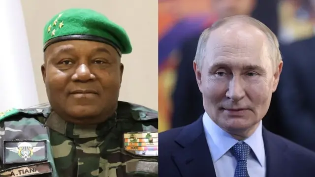 Shugaban Jamhuriyar Nijar Abdourahamane Tchiani da shugaban Rasha Vladimir Putin