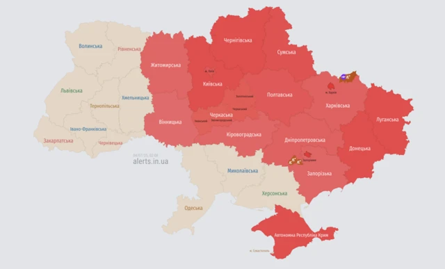 Карта тревог