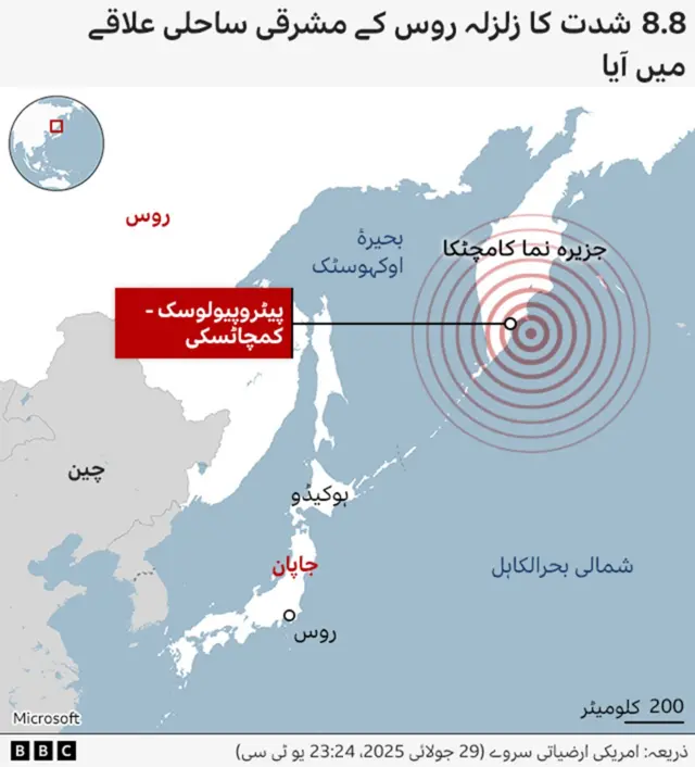سونامی کا نقشہ