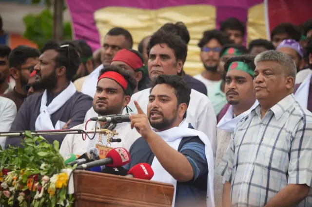 নাটোরে এনসিপি'র সমাবেশে দলটির আহ্বায়ক নাহিদ ইসলাম