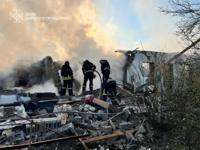 Последствия удара дронов по Днепропетровской области
