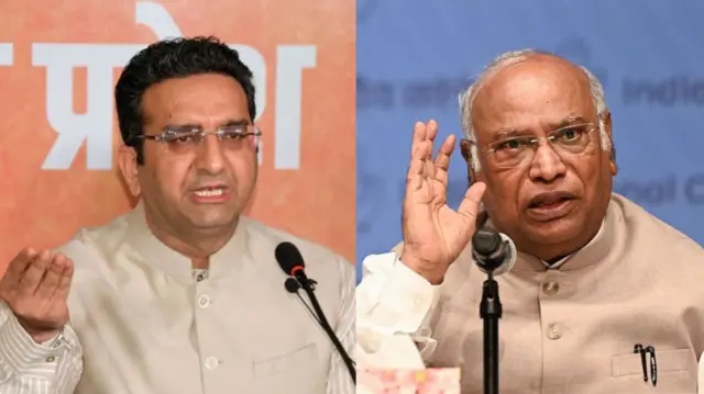 बीजेपी के राष्ट्रीय प्रवक्ता गौरव भाटिया और कांग्रेस अध्यक्ष मल्लिकार्जुन खड़गे