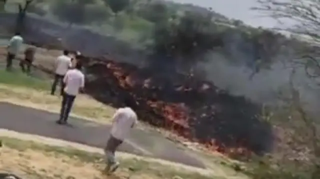 चुरू में प्लेन क्रैश