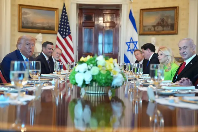 যুক্তরাষ্ট্রের প্রেসিডেন্ট ডোনাল্ড ট্রাম্প এবং ইসরায়েলি প্রধানমন্ত্রী বেনিয়ামিন নেতানিয়াহুর মধ্যে বৈঠক