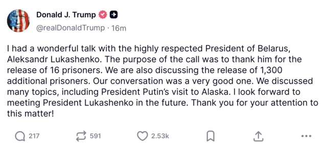 Скріншот допису