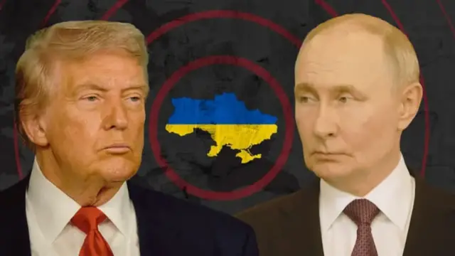 коллаж из фото Трампа и Путина