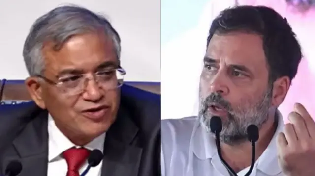 मुख्य चुनाव आयुक्त ज्ञानेश कुमार और कांग्रेस नेता राहुल गांधी