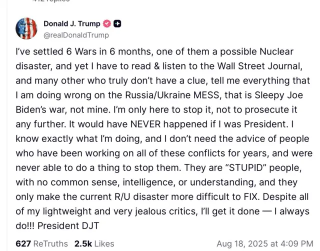 Пост Дональда Трампа