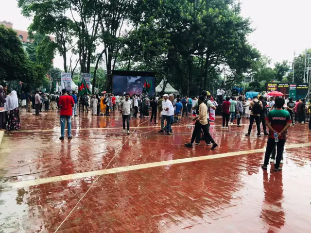 সমাবেশস্থল অনেকটাই ফাঁকা
