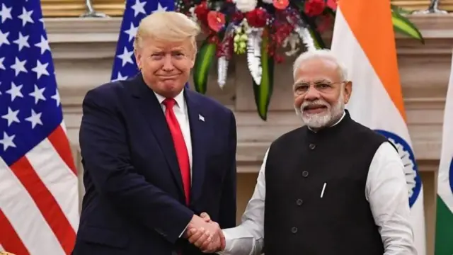২০২০ সালে প্রেসিডেন্ট ডোনাল্ড ট্রাম্পের ভারত সফরের সময় তোলা ছবি