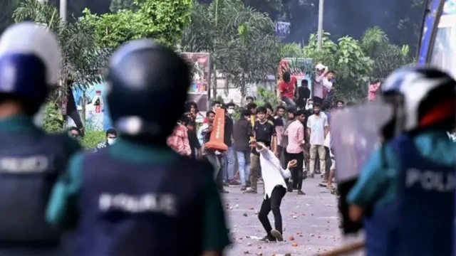 بنگلہ دیش میں گذشتہ سال حکومت مخالف مظاہرے ہوئے