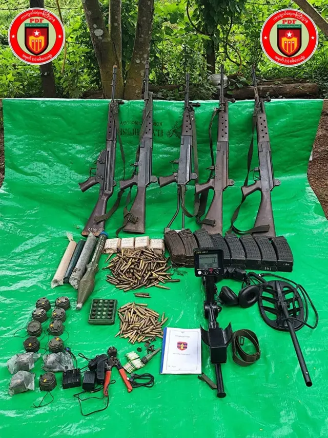 စစ်ကြောင်းကနေ ရရှိတဲ့လက်နက်တွေ