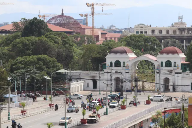 सिंहदरवार अगाडीको दृश्य