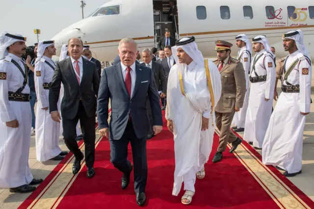 العاهل الأردني عبدالله الثاني في الدوحة