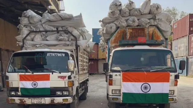 भारत की ओर से अफ़ग़ानिस्तान को मदद