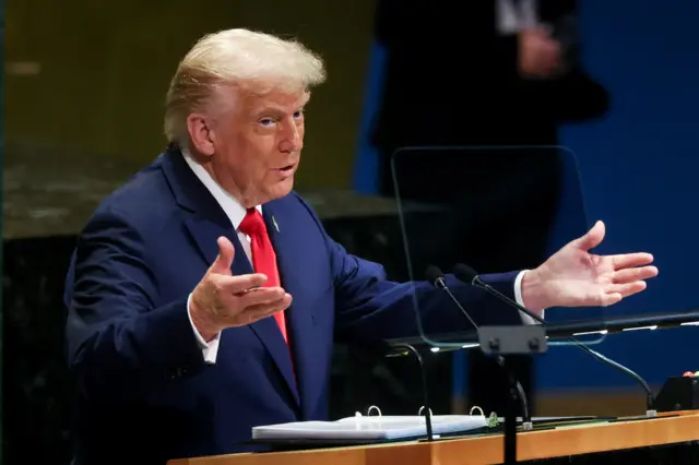 Трамп на трибуне Генассамбли ООН