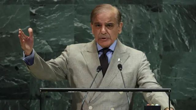 شهباز شریف در صحن سازمان ملل
