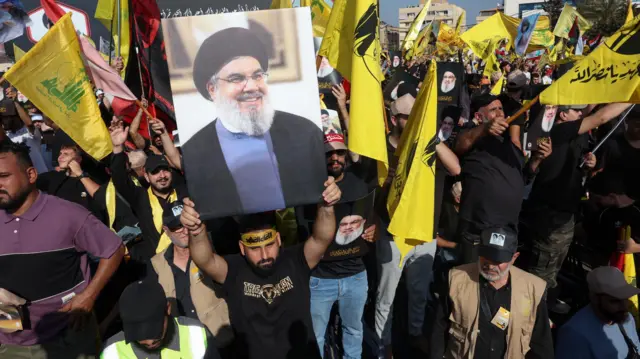 Masu tunawa da Hassan Nasrallah a Lebanon