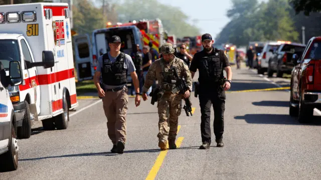 Ma'aikatan agaji a wurin da ɗanbindiga ya yi harbi