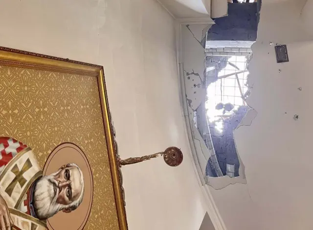 Разрушенная алтарная часть Успенского собора в Херсоне