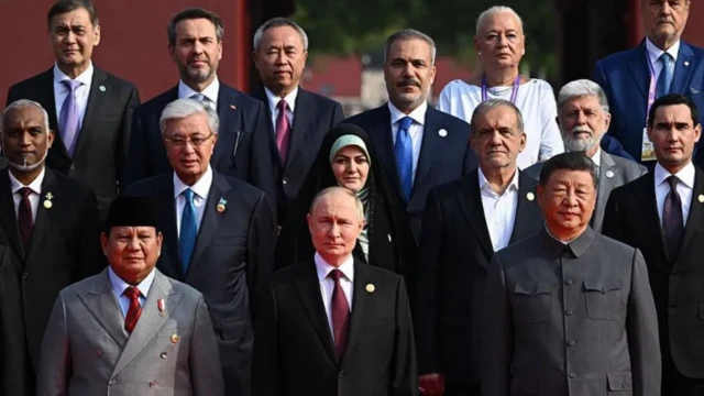 Onyeisiala mba Indonesia bụ Prabowo Subianto, Xi Jinping na Vladimir Putin na Beijing