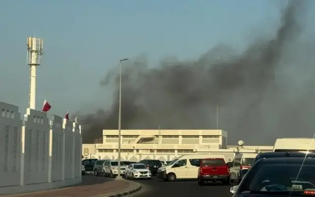 Yadda hayaƙi ya turnuƙe wurin da Isra'ila ta jefa bam a Doha, babban birnin Qatar