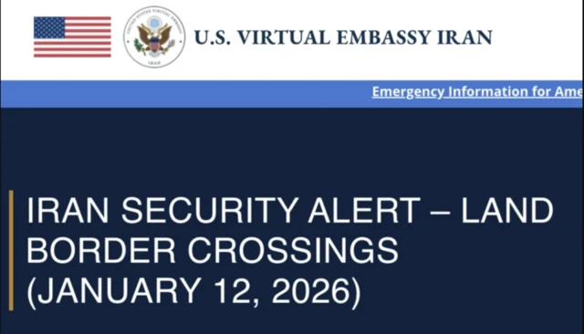 عکس صفحه انترنتی سفارت مجازی امریکا در ایران