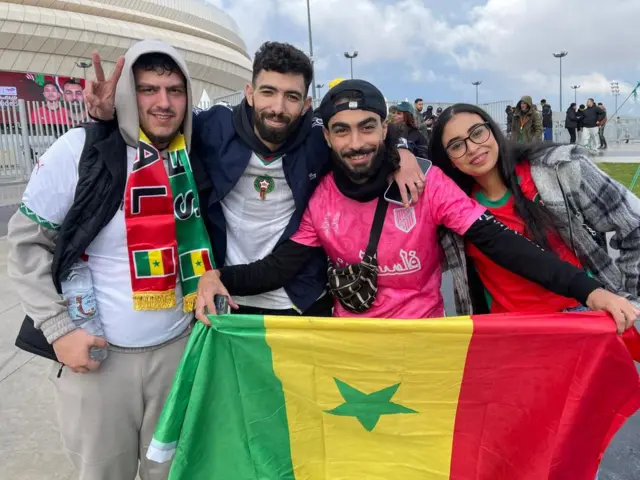 Fans of both kontris don gada for Grand Stade de Tanger Stadium