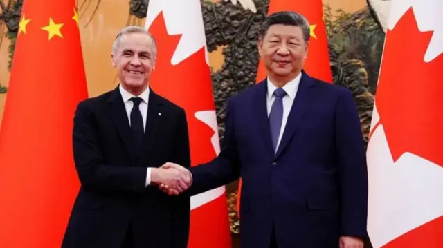 कनाडा के प्रधानमंत्री मार्क कार्नी और चीन के राष्ट्रपति शी जिनपिंग