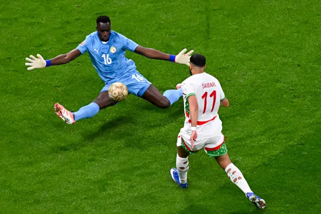 Un joueur marocain devant Mendy