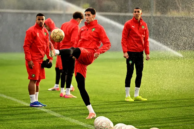 Des joueurs de l'équipe du Maroc