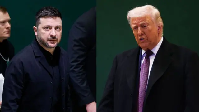यूक्रेन के राष्ट्रपति वोलोदिमीर ज़ेलेंस्की और अमेरिका के राष्ट्रपति डोनाल्ड ट्रंप