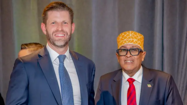 ፕሬዝዳንት አብዲራህማን ከትራምፕ ልጅ ኤሪክ ትራምፕ ጋር