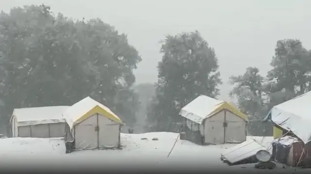 रुद्रप्रयाग में बर्फ़बारी