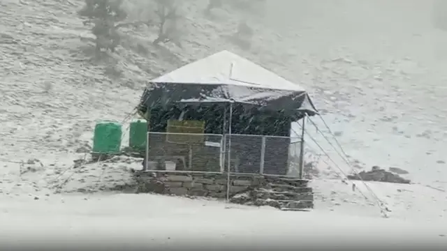 रुद्रप्रयाग में बर्फ़बारी