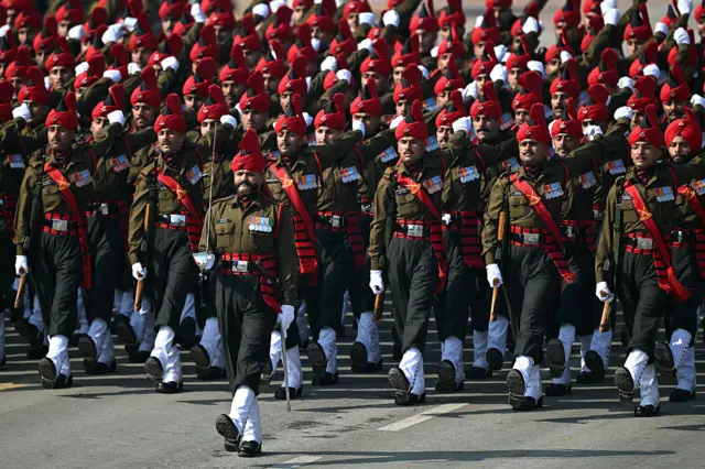 भारतीय सैनिकों का मार्च