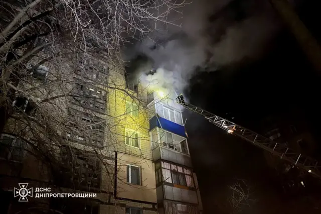 Последствия вечерней атаки на Кривой Рог