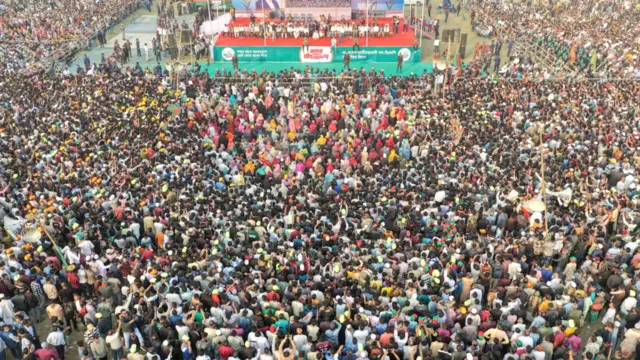 ময়মনসিংহের সার্কিট হাউজ মাঠে বিএনপি'র নির্বাচনি জনসভা