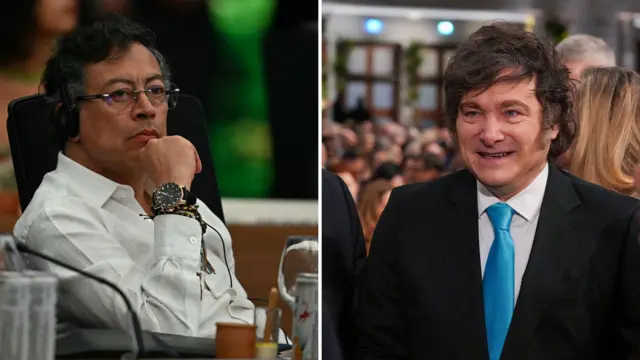 Gustavo Petro y Javier Milei