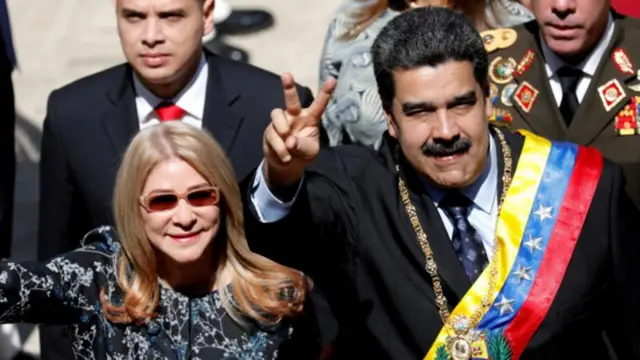 Cilia Flores e Nicolás Maduro