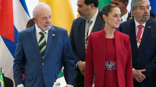 El presidente de Brasil, Luis Ignacio Lula da Silva y la presidenta mexicana Claudia Sheinbaum.