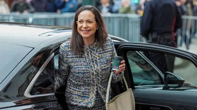 María Corina Machado en Noruega.