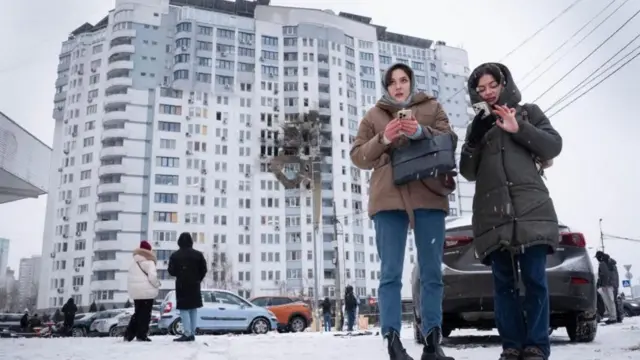 Mahali pa shambulio la ndege isiyo na rubani huko Kyiv mapema Januari