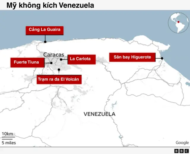 Mỹ đã tấn công Venezuela ở những đâu?