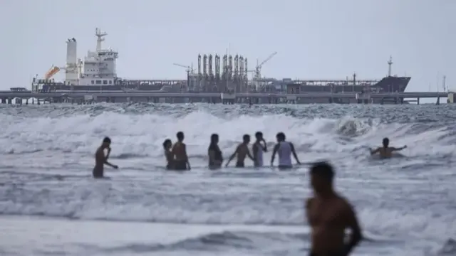 Un buque petrolero frente a las costas venezolanas.