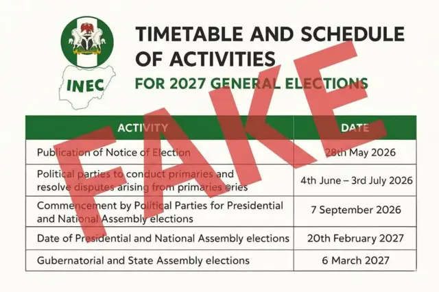 Akwụkwọ ozi ụgha ahụ Inec katọrọ