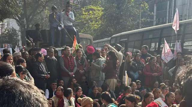 अंकिता भंडारी हत्याकांड में सीबीआई जांच की मांग को लेकर प्रदर्शन