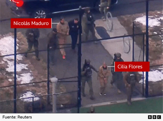 Nicolás Maduro y Cilia Flores son trasladados en Nueva York.