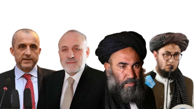 له ښۍ خوا: عبدالله عزام، عبدالسلام ضعیف، محمد عمر داودزی او امرالله صالح