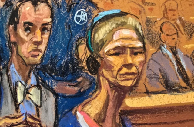 Un sketch de Cilia Flores en su audiencia